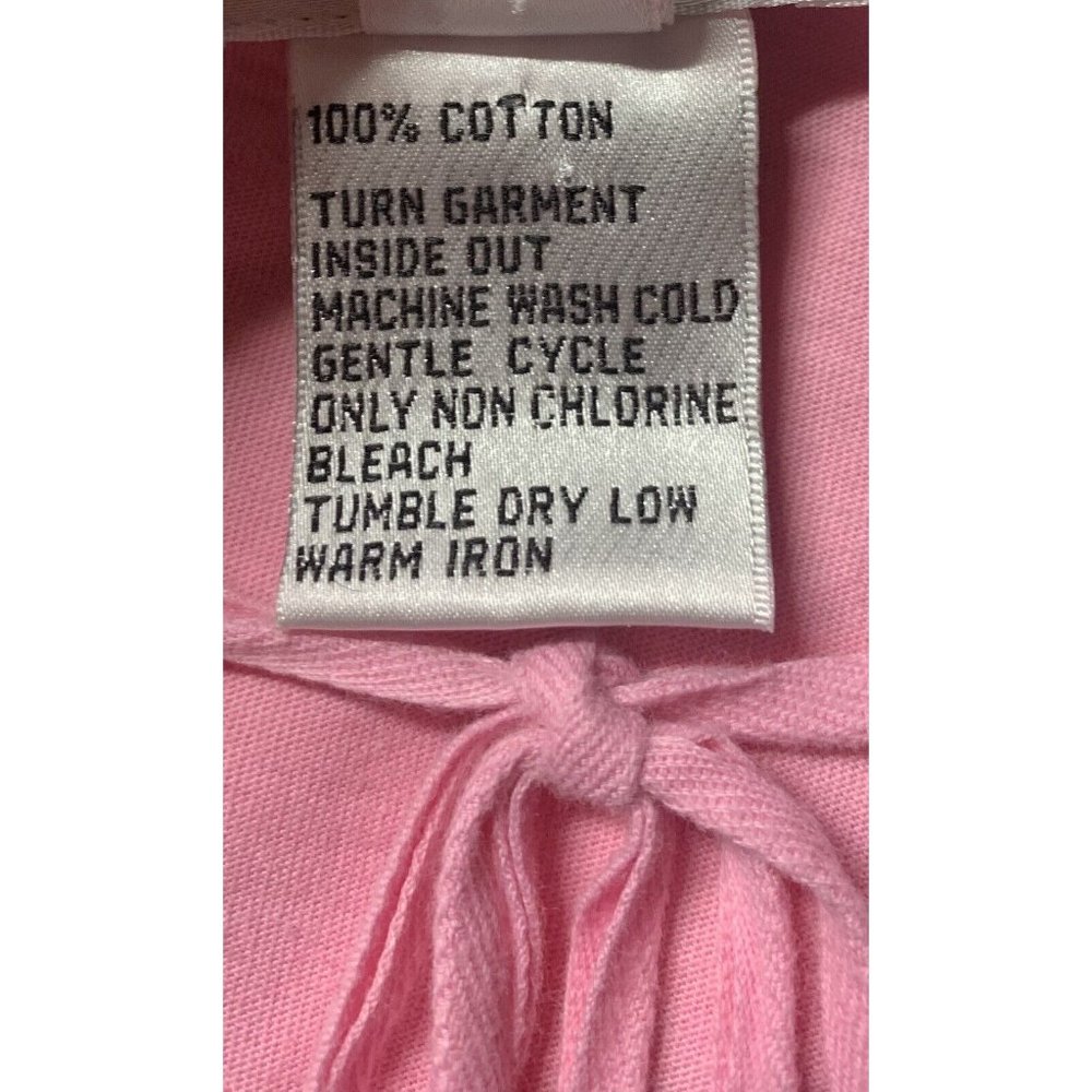 Talbots Womens Long Sleeve Cotton Tunic Top Size Small Pink Tie Collar  Peekhole - Picture 4 of 6